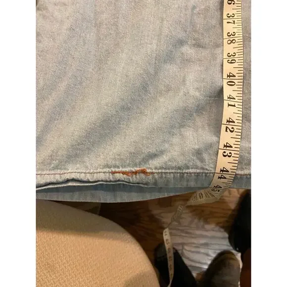 VTG Timeless Ticket Denim Light Wash Denim Midi Dress Cottagecore Size 6 USA - Picture 6 of 11